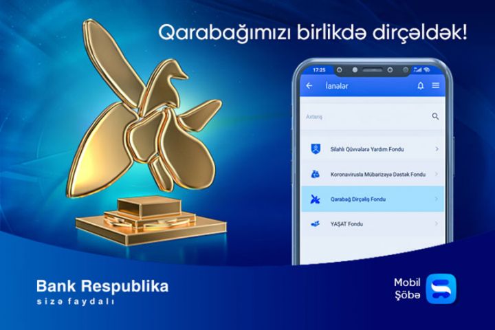 “Qarabağ Dirçəliş Fondu”na ianələrinizi Mobil Şöbə əlavəsi ilə edə bilərsiniz