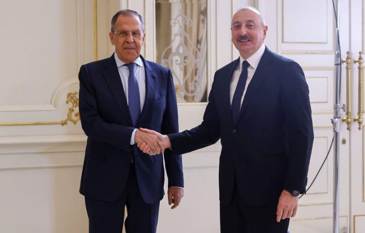 Prezident İlham Əliyev Sergey Lavrovu qəbul edib