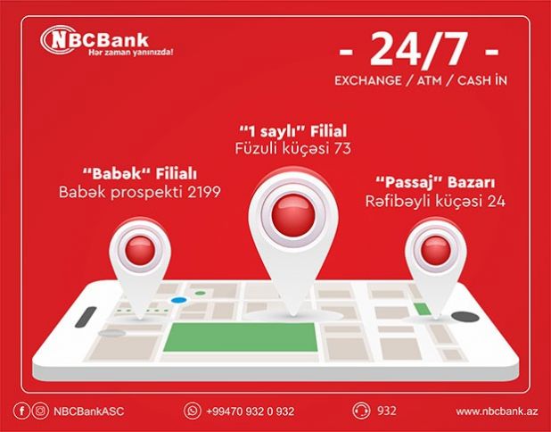 “NBCBank”dan yeni 24/7 xidməti